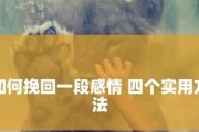 说出这些话，挽回你的感情不再难！（掌握这些情感技巧，让爱情重新燃起）